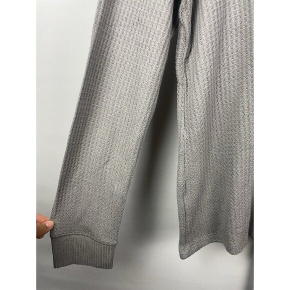 J. Crew Gray Long Sleeve Waffle Knit Thermal Henley Shirt Size XL - Picture 2 of 6